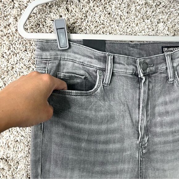 Blank NYC Jeans Women’s 31 The Vandam High Rise Kick Flare Gray Denim NWT - Picture 2 of 11